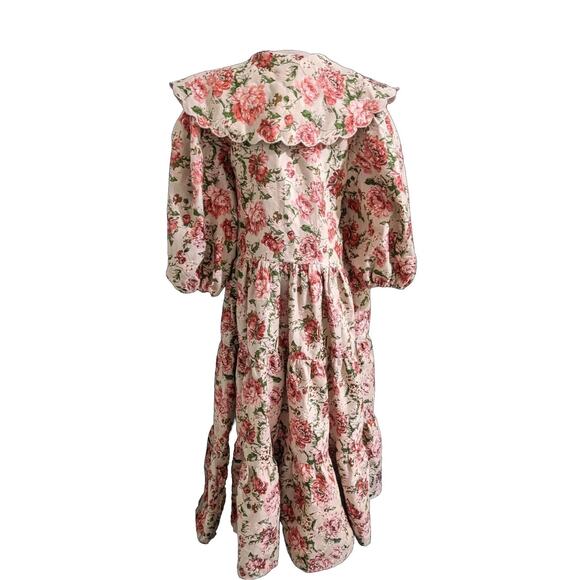 ASOS Floral Maxi Dress - Pink and Cream - Picture 4 of 8